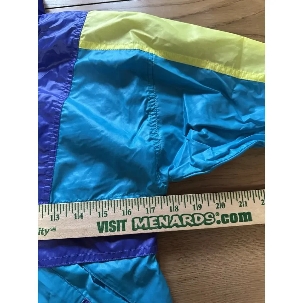 London Fog Youth Kids Size Large 7 Windbreaker Jacket Colorful‎ NylonFull Zip